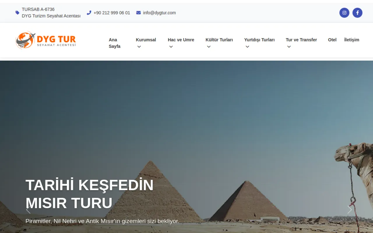 DYG Tur website screenshot