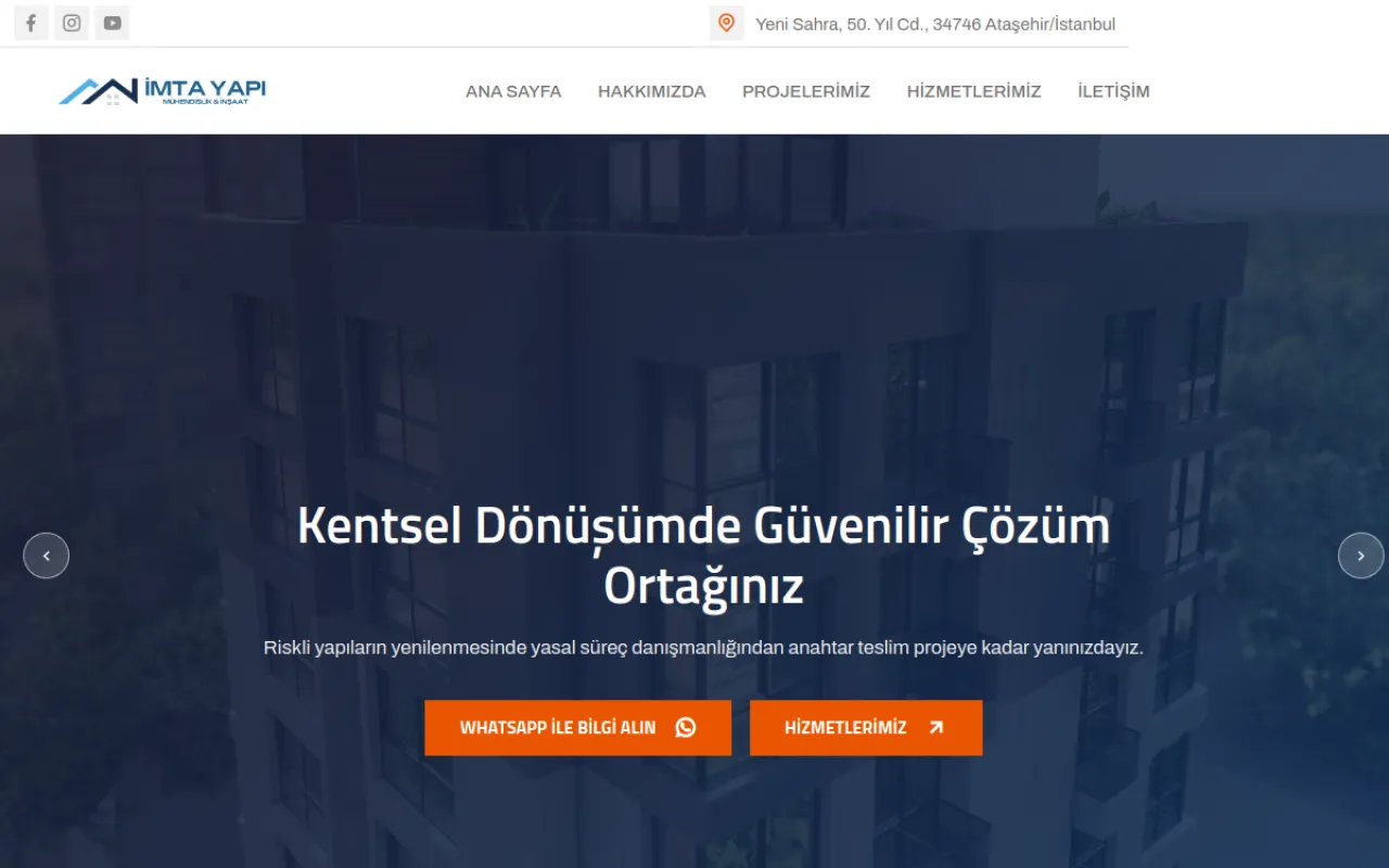 İmta Yapı — Corporate website
