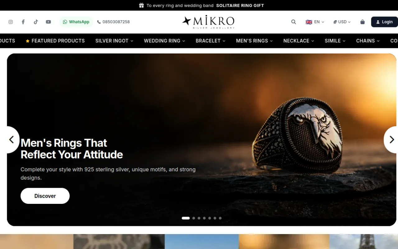 Mikro Silver website screenshot