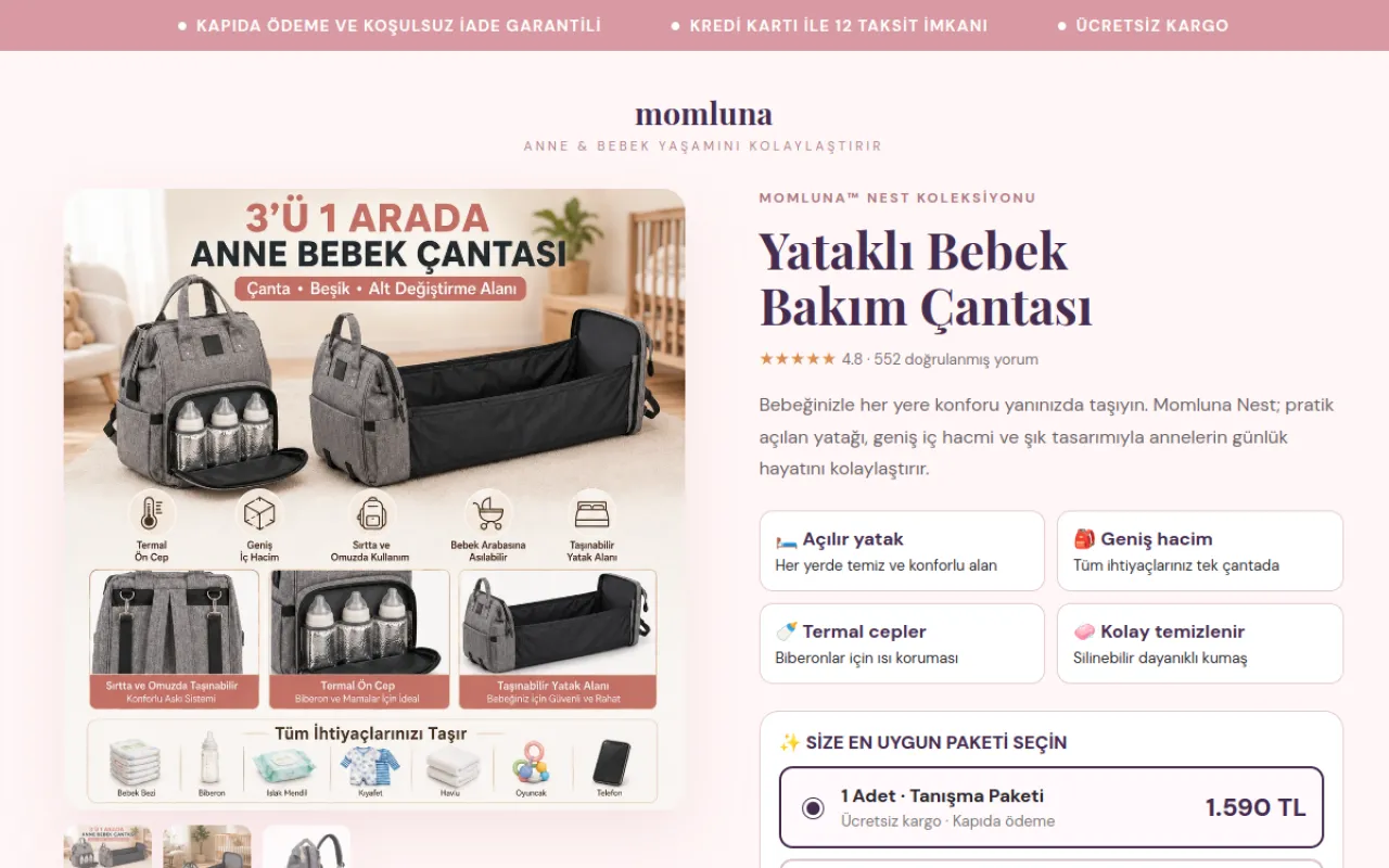 Momluna — Single-product order page